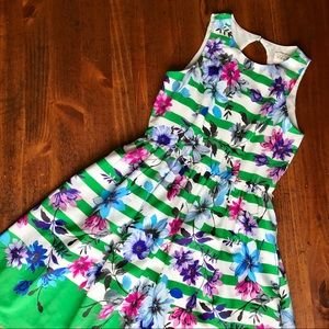 Eliza J Striped Floral Dress